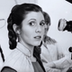 Carrie Fisher on the set of Empire Strikes Back. Image: YouTube